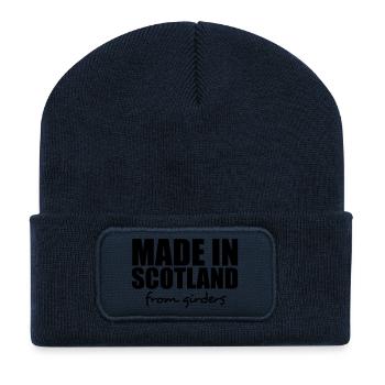 made in scotland from girders - Recycled Patch Beanie - french navy - Front