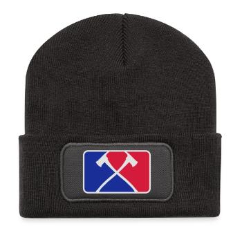 2 feu axes feu sport logo - Beanie recyclé à patch - charbon - Devant