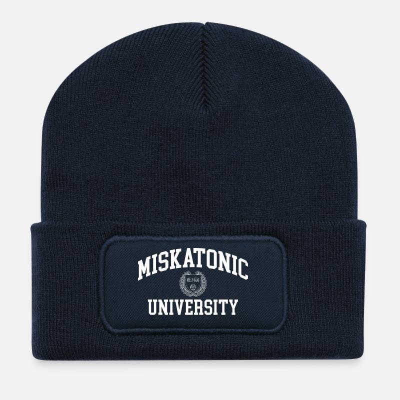 Miskatonic University - Beanie recyclé à patch - bleu marine