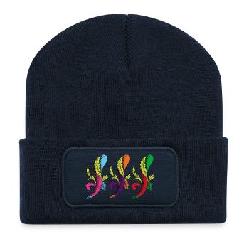 3 axes - Recycled Patch Beanie - french navy - Front