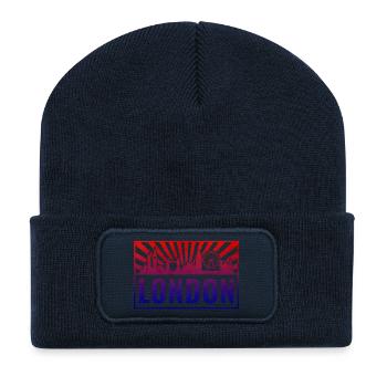 London Gradient Skyline - Recycelte Patch Beanie - French Navy - Vorne