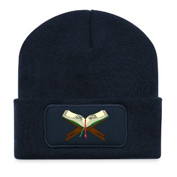 Quran logo - Recycled Patch Beanie - french navy - Front
