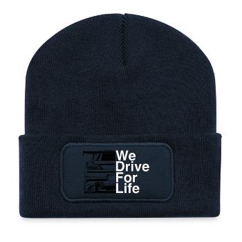 We drive for life Car Motive - Recycled Patch Beanie - french navy - Front