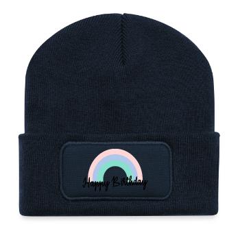 ALLES GUTE ZUM GEBURTSTAG. ALLES GUTE ZUM GEBURTSTAG. JAHRESTAG. - Recycelte Patch Beanie - French Navy - Vorne