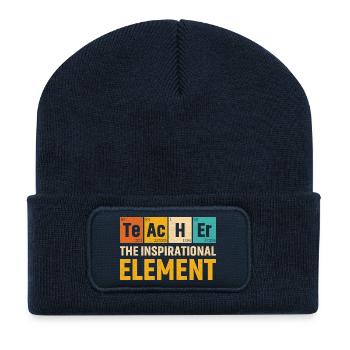 Lehrer Das inspirierende Element Lehrer - Recycelte Patch Beanie - French Navy - Vorne