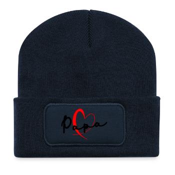 DAD. FATHER's DAY. HAPPY BIRTHDAY DAD. HAPPY BIRTHDAY - Recycled Patch Beanie - french navy - Front