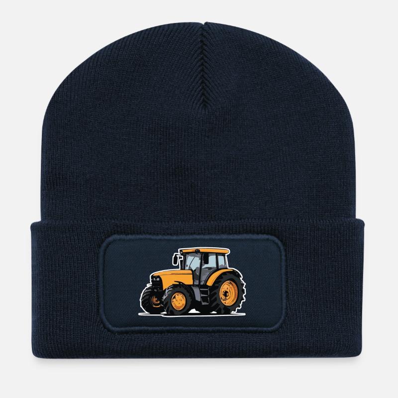 Tractor, tractor, tractor - Recycled Patch Beanie - french navy