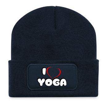 I love Yoga Design - Recycled Patch Beanie - french navy - Front
