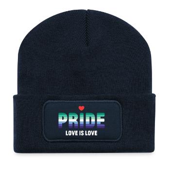 LGBT Pride Month - Love is Love (Gays) - Recycled Patch Beanie - french navy - Front