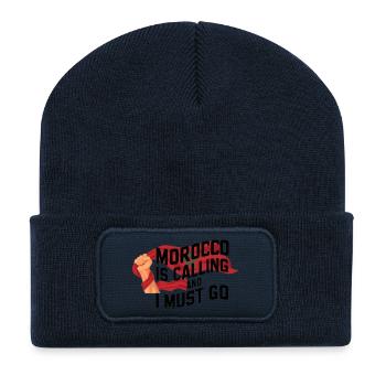 Morocco is calling and i must go - Recycled Patch Beanie - french navy - Front