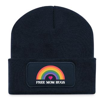 Mois de la fierté LGBT - Câlins gratuits pour maman - Beanie recyclé à patch - bleu marine - Devant
