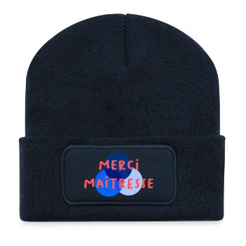 MISTRESS. THANK YOU. THANK YOU MISTRESS - Recycled Patch Beanie - french navy - Front