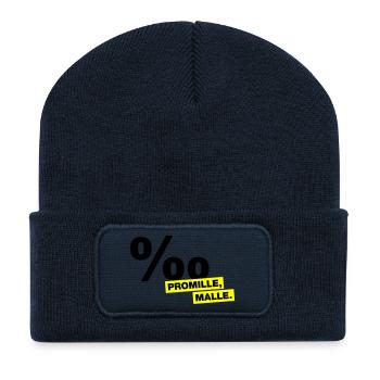 Promille, Malle - Recycelte Patch Beanie - French Navy - Vorne