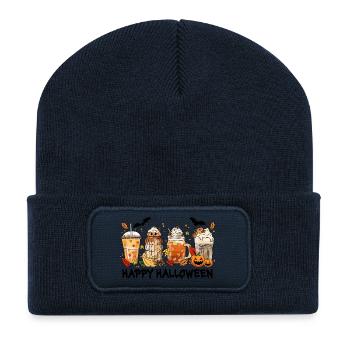 Halloween - Recycelte Patch Beanie - French Navy - Vorne