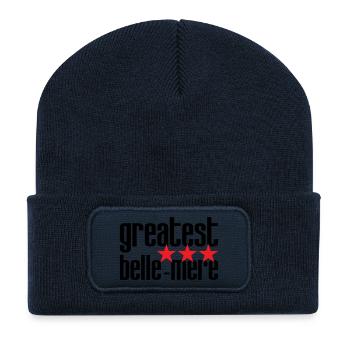 Beste Schwiegermutter der Welt - Recycelte Patch Beanie - French Navy - Vorne