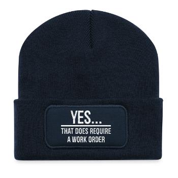 yes that does require a work order - Recycled Patch Beanie - french navy - Front