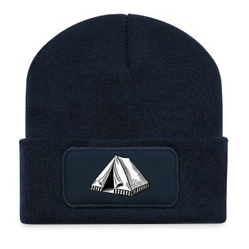 tente - Beanie recyclé à patch - bleu marine - Devant