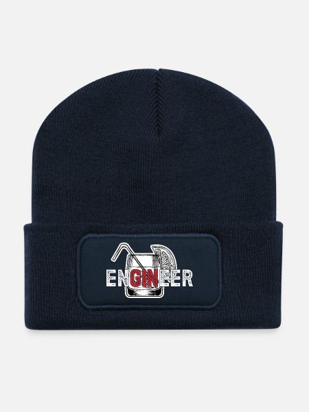 enGINeer haha funny dude Artboard 1 - Recycled Patch Beanie - french navy