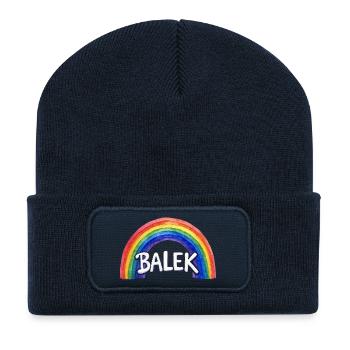 Balek - Arc en Ciel Humour - Beanie recyclé à patch - bleu marine - Devant