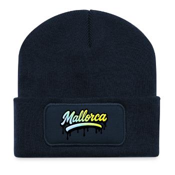 Majorque Lettrage coloré - Beanie recyclé à patch - bleu marine - Devant