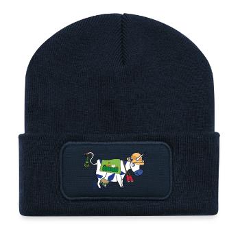 LICORNE BAVAROISE - Voyage Safari Cuisine bavaroise - Beanie recyclé à patch - bleu marine - Devant