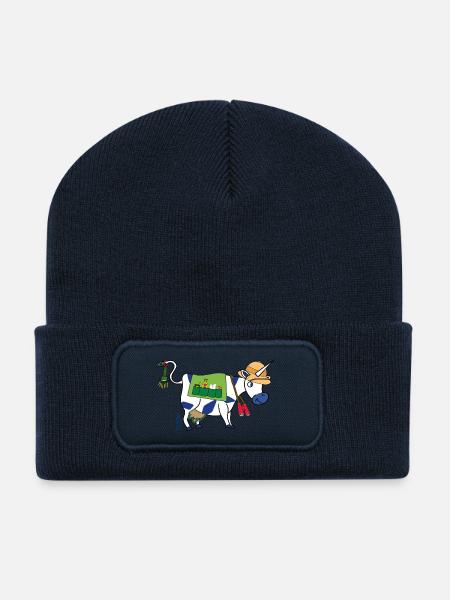BAVARIAN UNICORN - Safari Reisen Bayerisches Essen - Recycelte Patch Beanie - French Navy