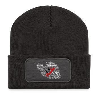 Fier d’être Vendéen – Cœur en Vendée – 85 - Beanie recyclé à patch - charbon - Devant