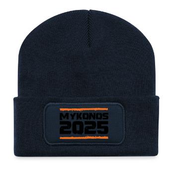 Mykonos 2025 Urlaub - Recycelte Patch Beanie - French Navy - Vorne