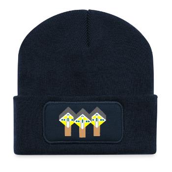 Kubushäuser - Recycelte Patch Beanie - French Navy - Vorne