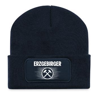 Erzgebirge Heimatliebe - Recycelte Patch Beanie - French Navy - Vorne