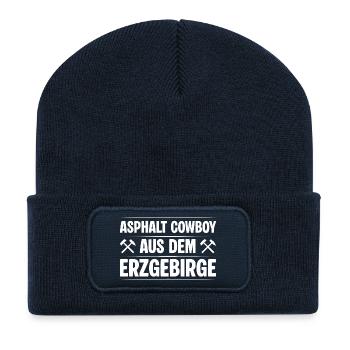 Fahrer aus dem Erzgebirge - Recycelte Patch Beanie - French Navy - Vorne