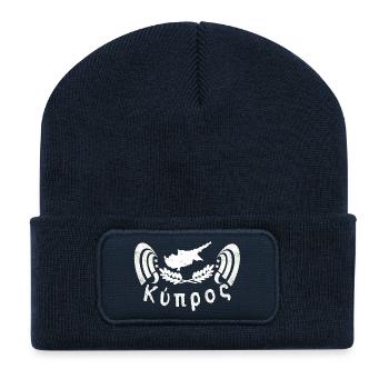 Chypre Grèce millésime - Beanie recyclé à patch - bleu marine - Devant