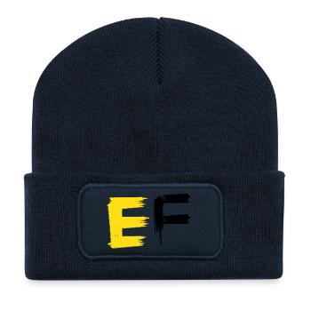 Buntes Traumtier Abstraktes Design - Recycelte Patch Beanie - French Navy - Vorne
