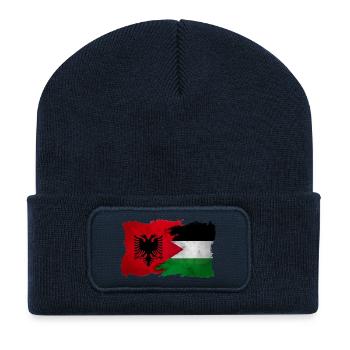 Albanie_Palestine_2025 - Recycled Patch Beanie - french navy - Front