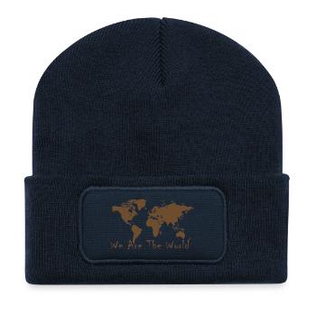 Monde Uni We Are The World - Beanie recyclé à patch - bleu marine - Devant