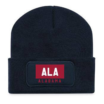 Drapeau typographique de l’ALA de l’Alabama - Beanie recyclé à patch - bleu marine - Devant