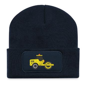 Straßenwalze - Recycelte Patch Beanie - French Navy - Vorne