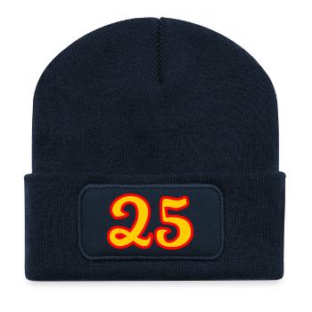 25. 25 JAHRE. 25. JUBILÄUM. 25 JAHRESJUBILÄUM. - Recycelte Patch Beanie - French Navy - Vorne