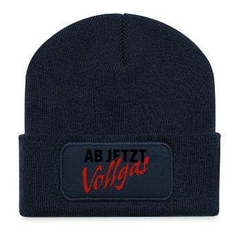 From now on full throttle - good intentions - Recycled Patch Beanie - french navy - Front