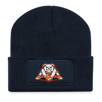 Mascotte de puissance du football des Bulldogs - Beanie recyclé à patch - bleu marine - Devant