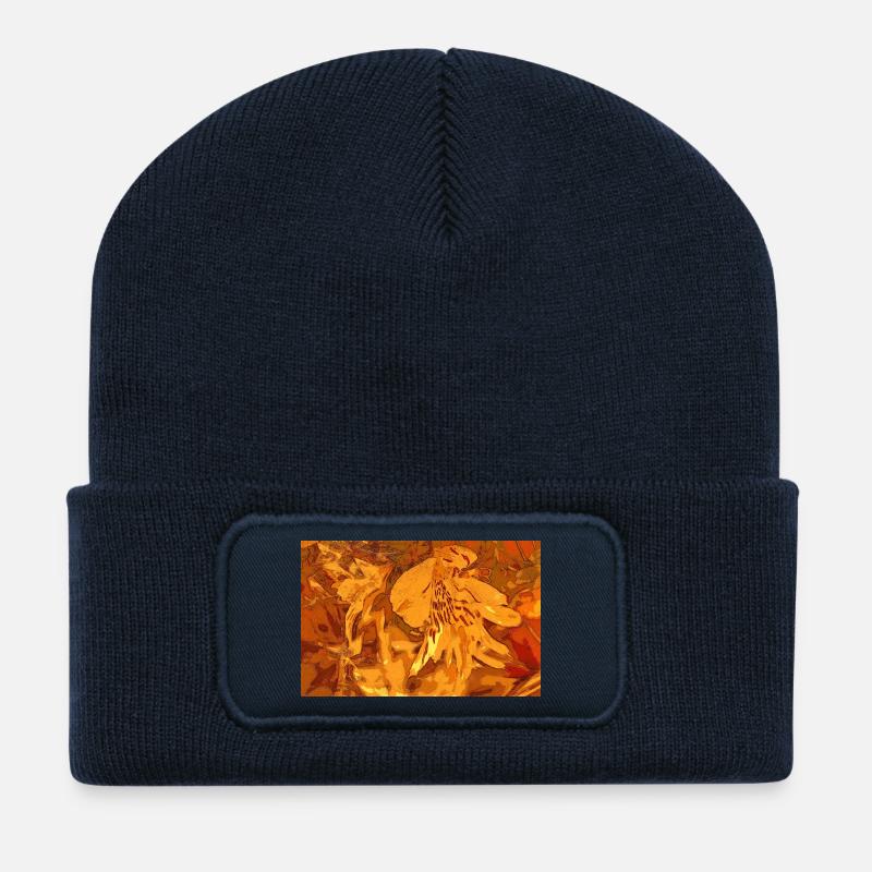 Ockerfantasie - Recycelte Patch Beanie - French Navy