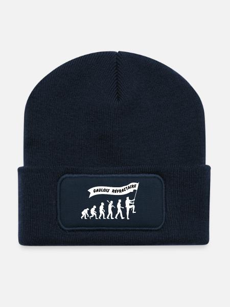Entwicklung des feuerfesten Galliens - Recycelte Patch Beanie - French Navy