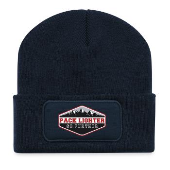 Emportez plus léger, allez plus loin - Beanie recyclé à patch - bleu marine - Devant