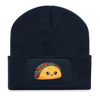 Kawaii Taco - Recycelte Patch Beanie - French Navy - Vorne