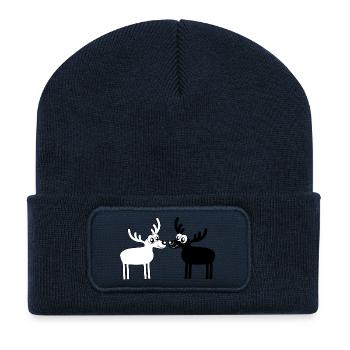 Elche - Recycelte Patch Beanie - French Navy - Vorne