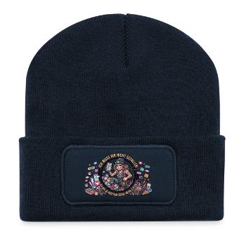 Ich muss dir nicht gefallen Social Power - Recycelte Patch Beanie - French Navy - Vorne