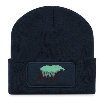Bear Forest Nature - Recycled Patch Beanie - french navy - Front