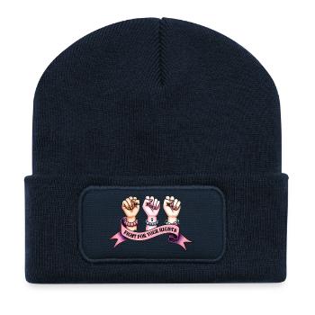 Fight For Your Rights Feminist - Recycled Patch Beanie - french navy - Front