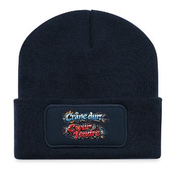 CyberMecanik - Hard Skull Tender Heart - Recycled Patch Beanie - french navy - Front