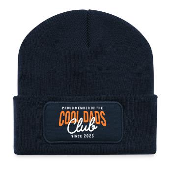 Cool Dads Club Member since 2026 Dad Gift - Recycled Patch Beanie - french navy - Front